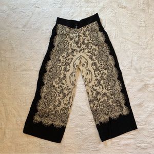 Black and cream H&M culottes